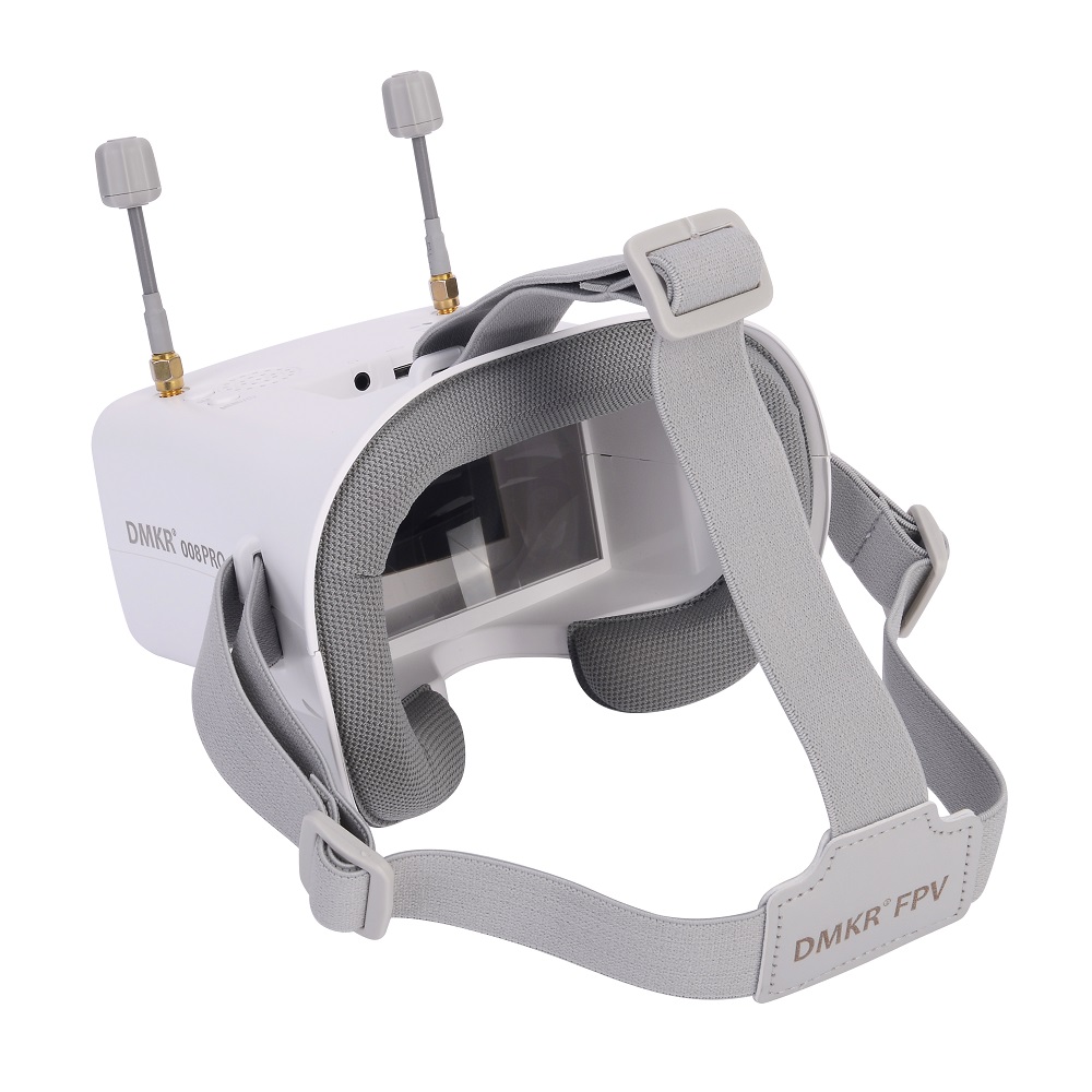 Drone Racing Goggles - 오리지널 008D PRO 화이트 FPV 고글(DVR